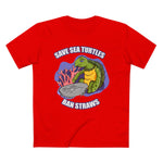 Save Sea Turtles. Ban Straws - Men’s T-Shirt