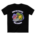 Save Sea Turtles. Ban Straws - Men’s T-Shirt