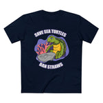 Save Sea Turtles. Ban Straws - Men’s T-Shirt