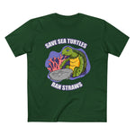 Save Sea Turtles. Ban Straws - Men’s T-Shirt