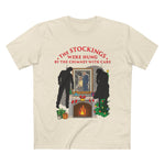 The Stockings Were Hung By The Chimney With Care - Men’s T-Shirt